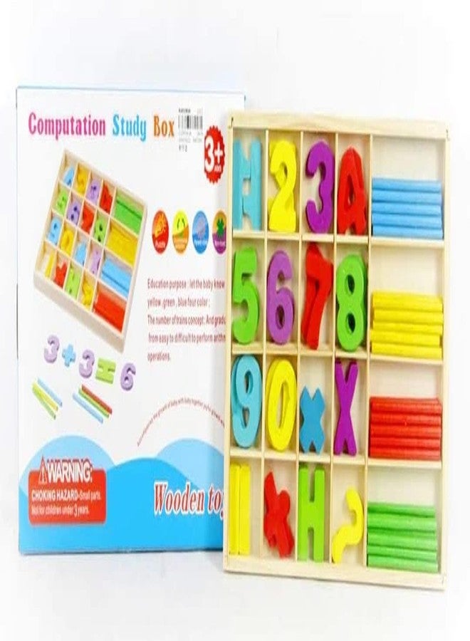 Smoneo Kid Wooden Computation Study Box For Calculation Training With Color Full Sticks Educational Puzzle Toys Home Learning Kit Number Blocks Random Color - Image 3
